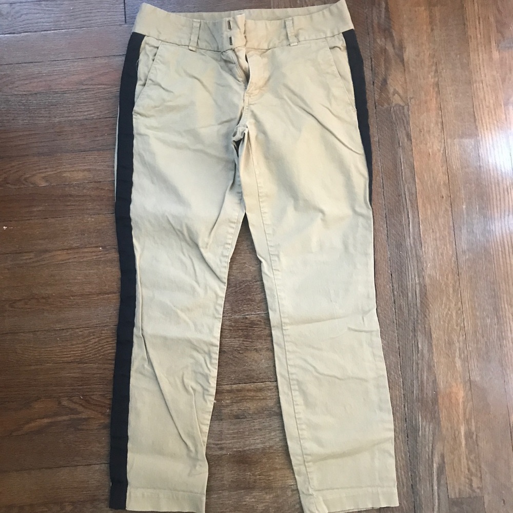 J Crew Black Stripe Khaki Work Pant